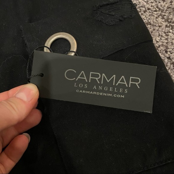 NWT Carmar black cargo fold over mini skirt - Picture 8 of 8